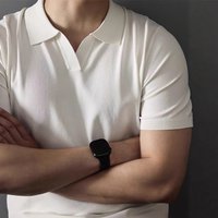 Men’s Clothing V Neck Polo White Polo Sweater T Shirt Casual Solid Color Lapel Slim Short Sleeve Shirt