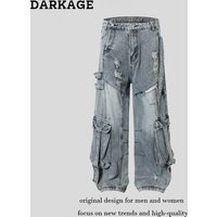 American Design Pocket Bombshell Cargo Loose BF Lazy Style Casual Floor Length Pants