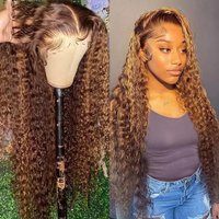front lace small curly hair middle part corn perm gradient curly hair factory spot one drop