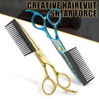 2-in-1Scissors Professional Barber Hairdressing Shears Cutting Barber Shop Hair Scissors