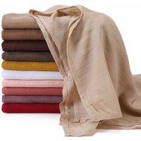Women's Scarves New Solid Color Wide Brim Thin Modal Breathable Scarf Women's Solid Color Hot Selling Malay Indonesian Cotton Headscarf