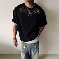 Summer T Shirt Round Neck Short Sleeve Loose Casual High Street Trendy Top