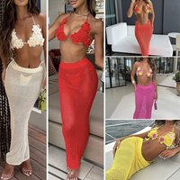 Clothing Fashion Hollow Back Strap Fashion Sun Protection Hip Long Skirt Beach Cover Up Suit