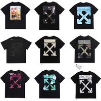 Long time Experience Using OFF Foil Tape Arrow Print OW Short sleeve Loose fit Large European