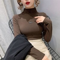 Warm Long Sleeve T shirt Top Western Style Repair Slimming Bottom Shirt Slim Body