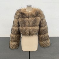 Clothing Haining fur winter fashion raccoon fur splicing warm short coat