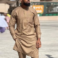 2 Piece Set – Embroidered Cotton Blend Shirt & Trousers
