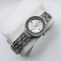 Diamond Set Round Chain High end Quartz New Women's Style Fashion Steel Band Bracelet Watch