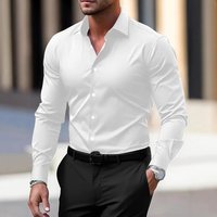 Pulse Pulse Spring Autumn White Long Business Formal Slim Fit Professional Plus Short Sleeve Workwear Office