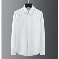 Men's Rhinestone Shirt - Slim Fit Long Sleeve Party Top | Nightclub & Evening Wear