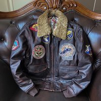 Premium Genuine Leather G1-TG Bomber Jacket For Men – Classic Aviator Style, Extra Large Sizes, Comfortable & Stylish (Brown, Coffee)