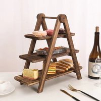 Wooden Dish Organizer Stackable 3 Level Serving Tray Hot Pot Restaurants & Buffet Stations