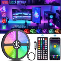 RGB LED Strip Lights Music Sync USB 5V Remote Control LED Ribbon Flexible Lamp Room Party TV Desk Bedroom Decoration
