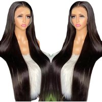 Front lace wig human hair lace front wigs chemical fiber high temperature silk 13*4 wig headgear