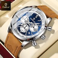 Fashion Quartz Watch Leather Watchband Luminous Waterproof Timer Sports Business Man Watches