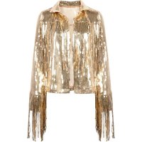 Clothing Sequined Tassel Cardigan Top Jacket Party Annual Meeting Performance Dress