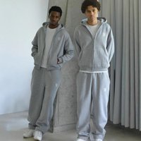 SUVENE Track Suits Street Fashion Hip hop Zip Loose Solid Sports Set