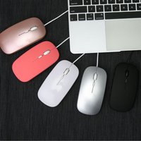 Ultra Thin USB & Type C Wired Silent Mouse 4 Adjustable DPI Ergonomic Design Laptop Desktop Phone Plug & Play