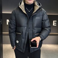 Outdoor workwear hooded men, suitable for couples, live streaming, leisure hiking, mountain climbing, down jacket