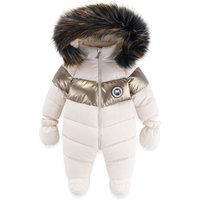clothing fur collar clothing crawl suit thick warm onesie