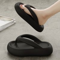 Summer Outdoor Wear Pvc Material Shit Feeling Thick Bottom Deodorant Home Fashion Non slip Beach Slippers