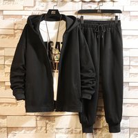 Clothing Spring Autumn Cardigan Sweater Suit Ins Trendy Fashion Sports Two piece Suit Loose Large Casual Set