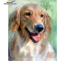 PhotoCustom 5d Diy Diamond Painting Dog Animal Diamond Embroidery Decor Mosaic Picture Handiwork Art Unique Gift