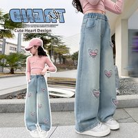 Straight Leg Wide Leg Pants Spring Autumn Collection Season 8 Spring Clothing Denim Jeans Middle High School Students