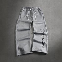 Street Style Casual Pants Letter Print Spring Autumn Loose Straight Leg Trousers Style