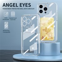 Transparent Card Bag Holder Clear Phone Case iPhone 11 12 13 14 Pro Max 13Mini 12Mini XR X XSMax 7 8 6 Plus SE2020 Soft TPU Shockproof Cover
