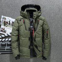 Hot selling winter white duck down men's short outdoor cotton thick oversized warm youth jacket, trendy