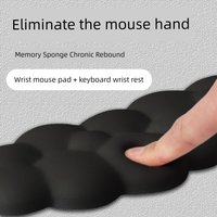 Unbeatable Quality Cloud Mouse Protector Office Keyboard Support Black Memory Foam Anti-Tenosynotis Computer Hand Wrist Pad
