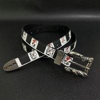 ERDs Hand painted Portrait Melancholic Wealthy Man White Checkered Belt American Vintage Trendy