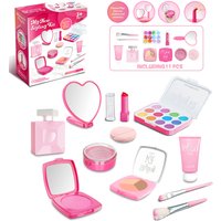 Mother & Pretend Play Makeup Set Non Toxic Role Play Cosmetics Kit Mirror & Storage Box