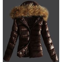 Slim fitting Short Cotton Coat Imitation Fur Large Fur Collar Swing Hood Warm Jacket