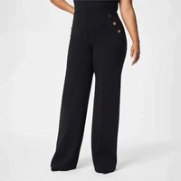 Clothing High Elastic Button Wide Leg Slim Pants Leggings