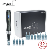 Authentic Dr pen Ultima M8 Microneedling With 12 pcs Needles Face Care Wireless Derma Pen Beuty Machine