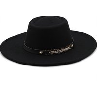 27 Colors Autumn Winter Ethnic Style 9.5 Wool Felt Concave Convex Top Hat Big Brim