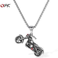 Men's Jewelry Personality Necklace Stainless Steel Hip Hop Trend Punk Style Motorcycle Titanium Steel Necklace