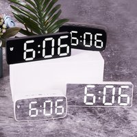 Alarm Clocks Creative Mirror Multi Function LED Makeup Mirror Battery Plug In Dual Purpose Alarm Clock