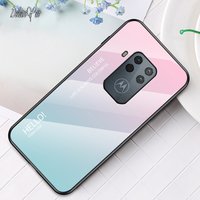 for Moto One Zoom Glass Case DECLAREYAO Luxury Hard Mirror Tempered Glass Coque For Moto G7 Power G7Play G5S Puls G6 Plu