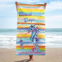Digital Printed Microfiber Beach Towel – Super Absorbent & Quick Dry For Swimming, Travel & Vacation (Ultra Soft, Lightweight)