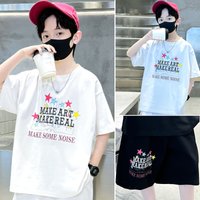 s Clothing summer 2024 models middle large casual loose letter fashionable suit two piece suit