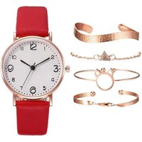 Women’s watch bracelet set Korean version digital female student watch creative ladies quartz watch simple fashion girls watch