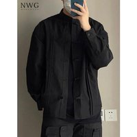 Nordmann New Clothing Chinese Style Button Tang Suit Men's Long Sleeve Spring And Autumn Niche Design Sense Light Shirt