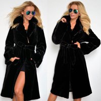 Women's Clothing autumn new style fur long cotton suit collar coat long plush jacket
