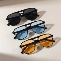 Style Fashion Studs Double Bridge Sunglasses Cross Border Hot Selling Retro Pilot Sunglasses