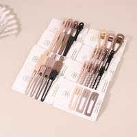 Guanyang three piece metal milk coffee hairpin suit female bangs clip hairpin Korean version BB clip duckbill clip wholesale
