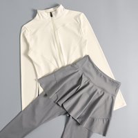 Running Sports Suit For Women, Long Sleeves, Professional Gym Wear, Slim Fit, Yoga Wear, Round Neck Jacket
