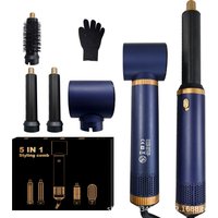 Professional 5 1 Hot Air Styler & Auto Curling Iron – Straighten Curl & Dry Hair Ceramic Technology